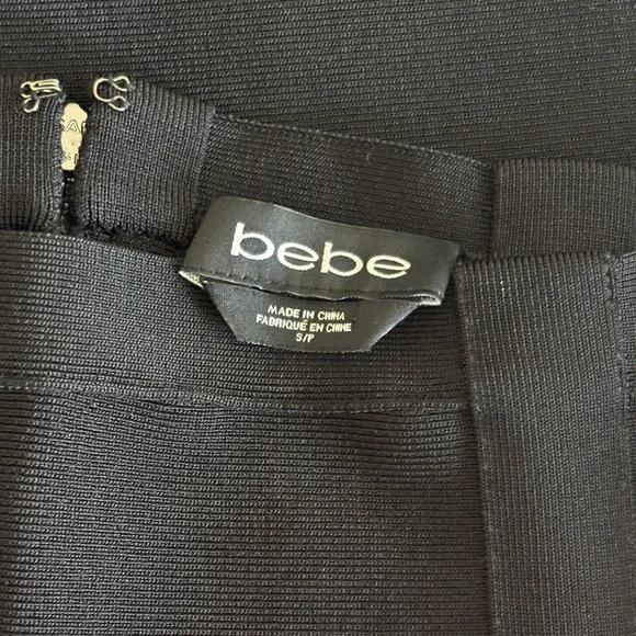 bebe Bandage Pencil Skirt - Black/Pink/Red Size S - Picture 7 of 8